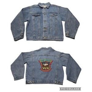 Vintage Acme Clothing Co Harley-Davidson Tazmanian Devil Jean Jacket Large DL-1K